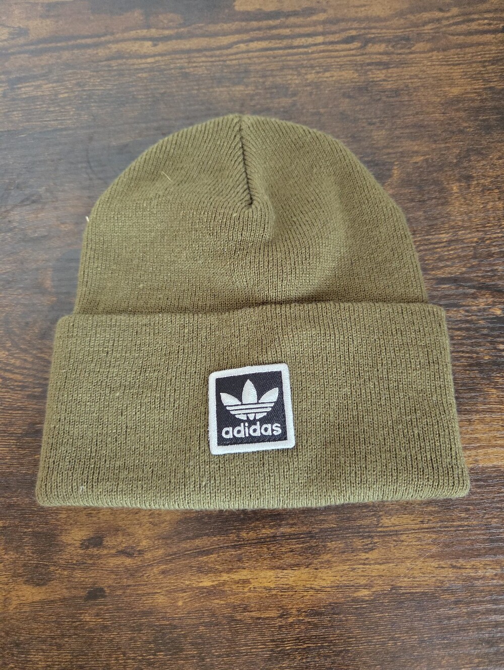 Adidas Originals Tall Utility Beanie Olive Army Green Unisex Streetwear Cuffed0